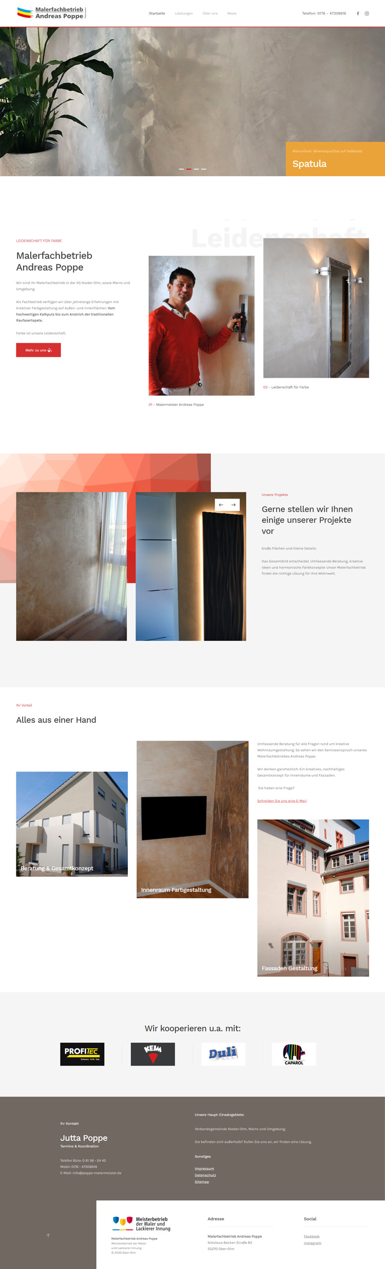 Webdesign Andreas Poppe Malerfachbetrieb