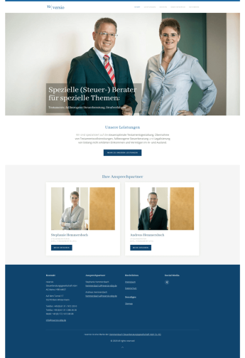 Webseite von Hemmersbach Steuerberatungsgesellschaft mbH & Co. KG