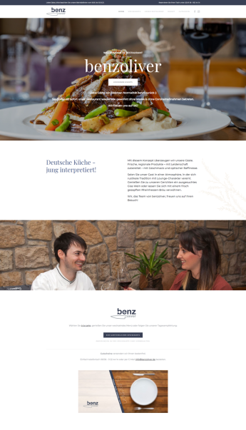 Webseite von Restaurant benzoliver